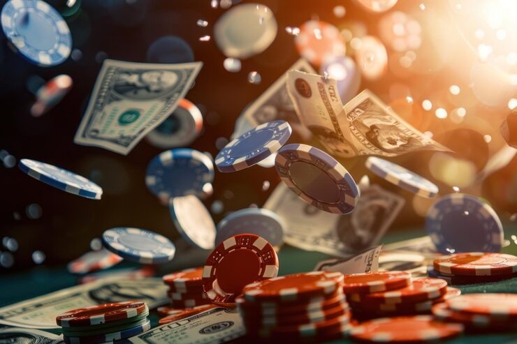 Live casino table with professional dealers and card layout